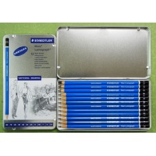STAEDTLER 施德樓 MS100頂級藍桿鉛筆12支鐵盒裝